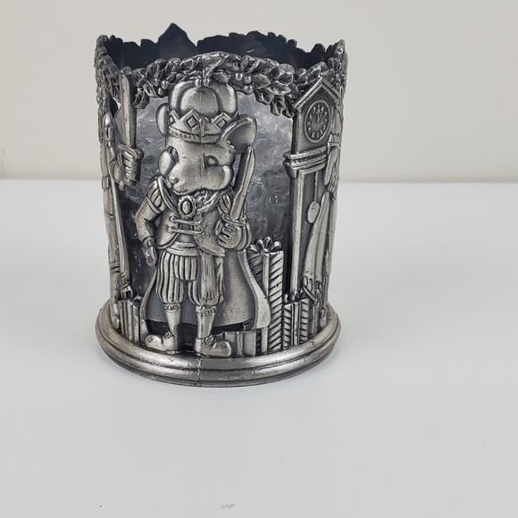 Pewter Votive Candle Holder Holiday Christmas - Picture 2 of 7